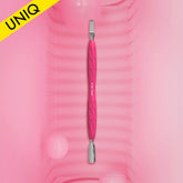 Kopytko do manicure Gummy z silikonową rękojeścią UNIQ 10 TYPE 5 (popychacz wąski zaokrąglony i ostrze proste)